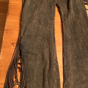 Bell Bottom Leggings with Fringes